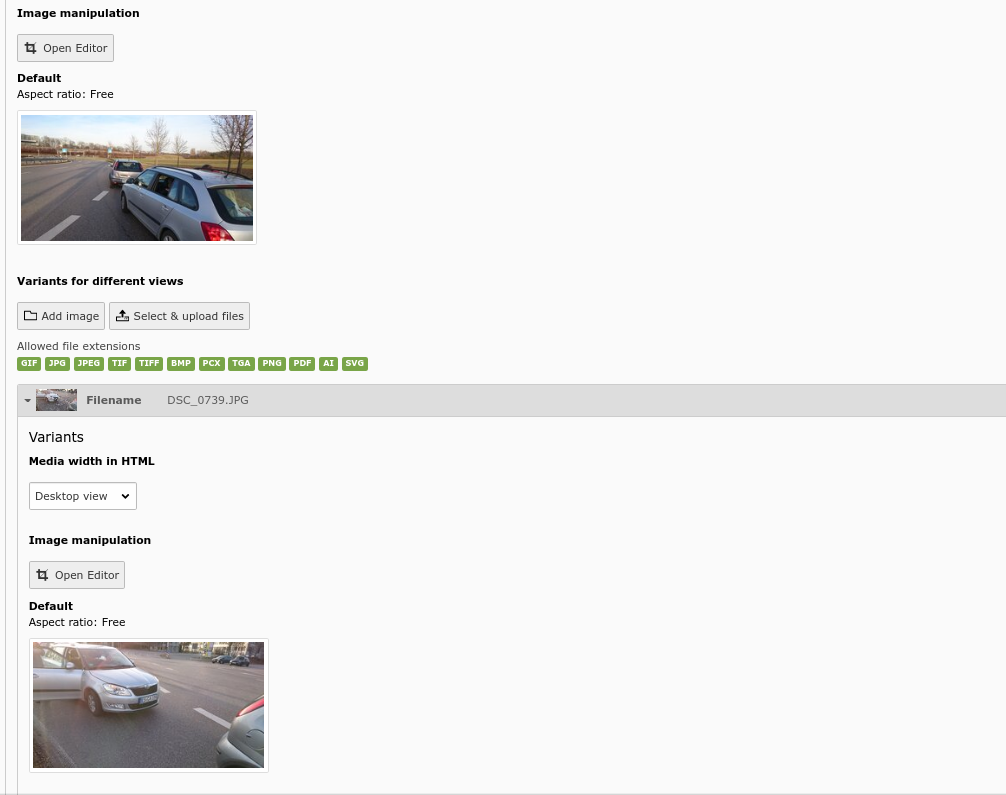 View with added picture variant