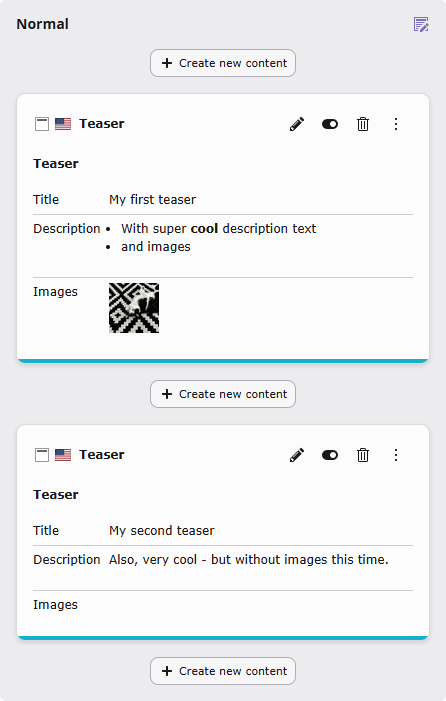 DCE container colors in Simple Backend View