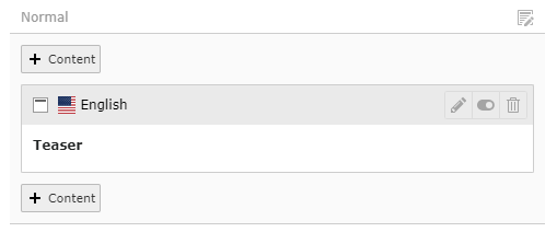 Default output of a DCE content element in the page module (TYPO3 backend)