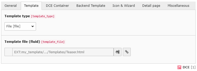 Fluid template outsourced to file