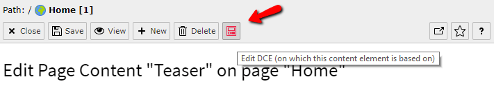 Edit DCE button for administrators