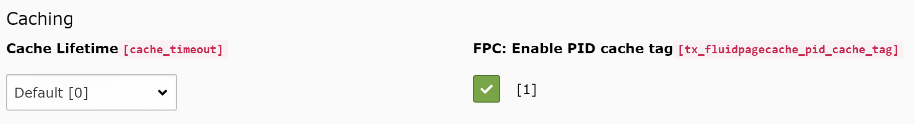 Extended page cache settings
