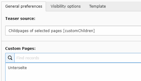 Define custom pages when pw_teaser source is "selected pages"