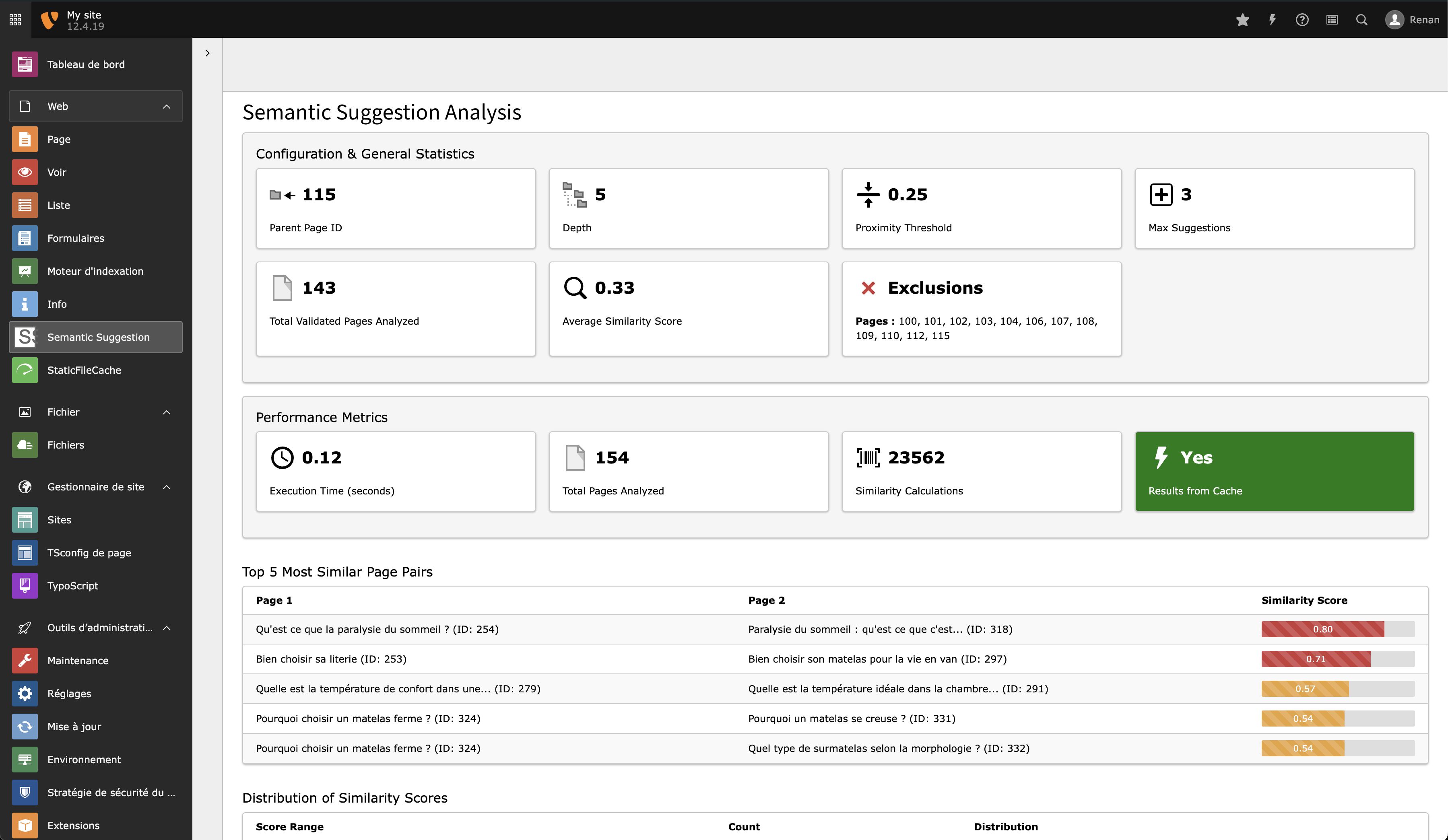 The Semantic Suggestion backend module