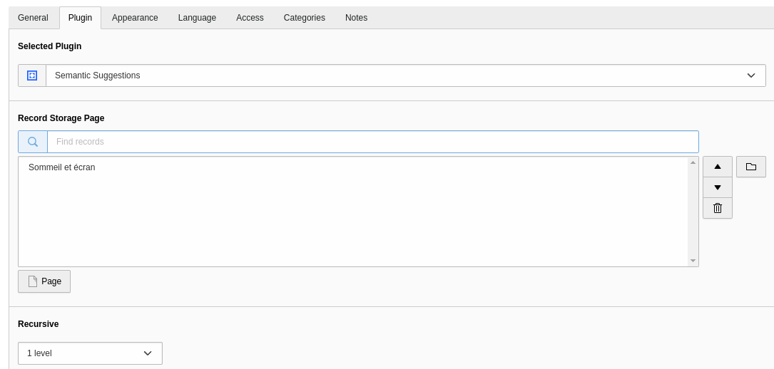 The suggestion list rendered in the frontend
