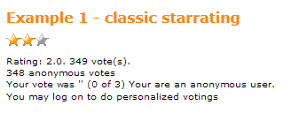 Example 1 - classic starrating