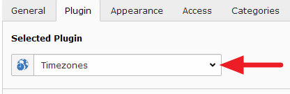 Choose plugin "Timezones"