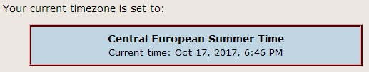 Show current timezone