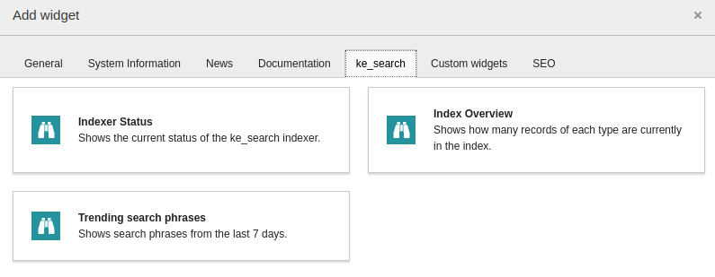 "Add wizard" modal