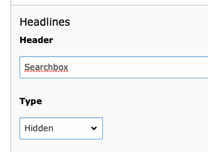 Headlines palette in plugin