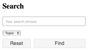 Filter in frontend