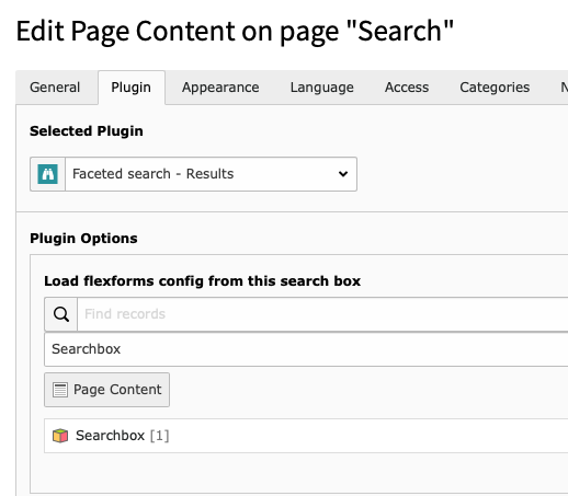 Plugin tab