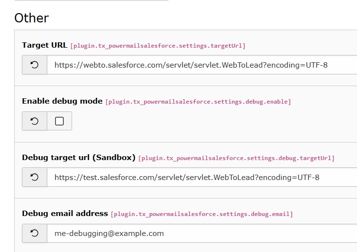 Constant Editor settings