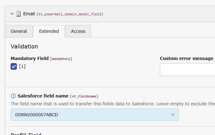 Configuration in a Field