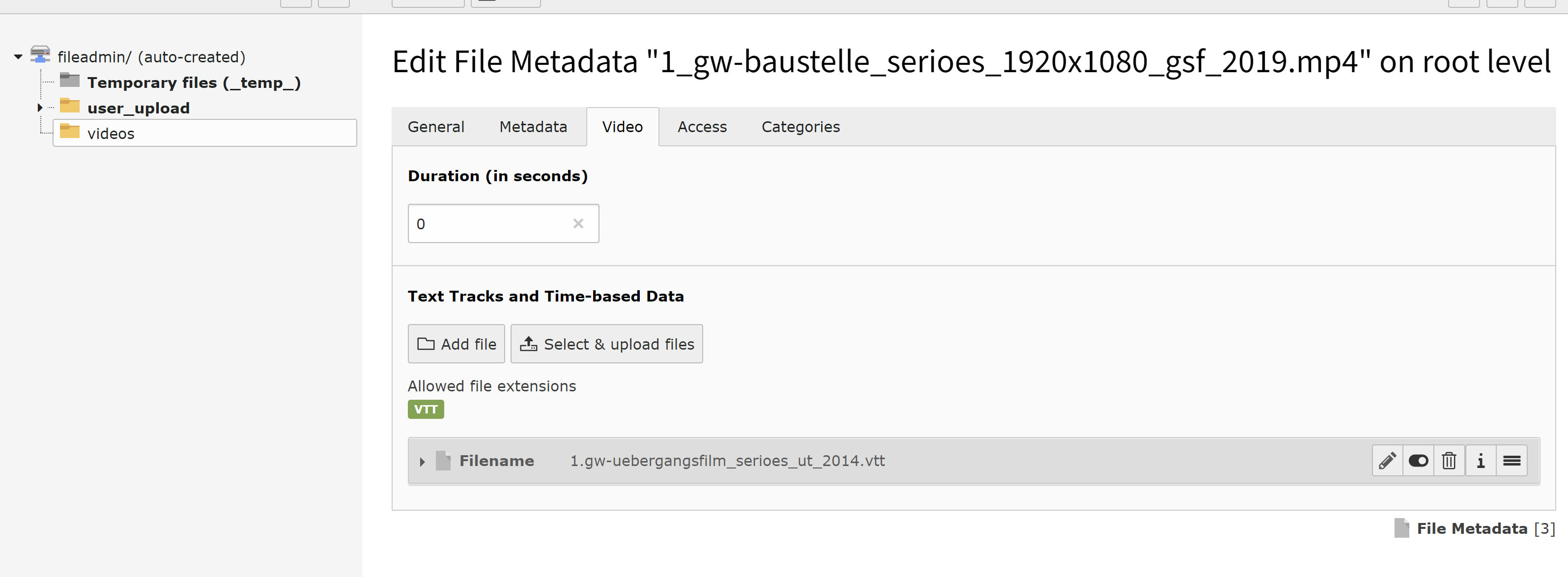 Add VTT file(s) to local video