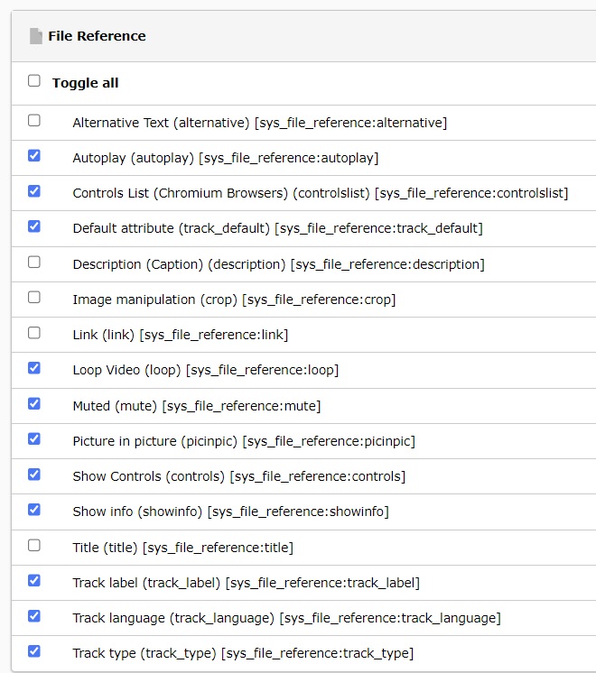 Allow the fields for File Reference