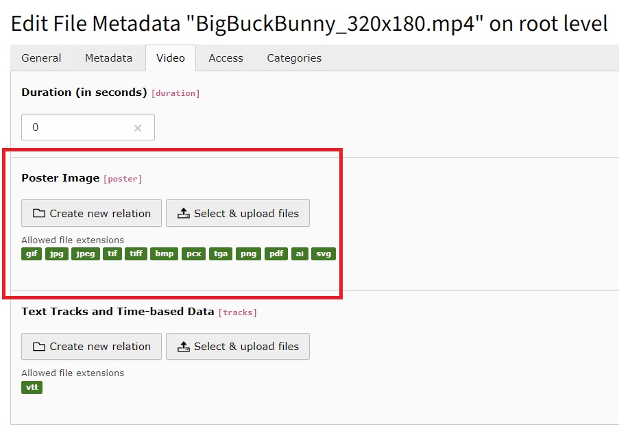 Switch to the video tab and add an image