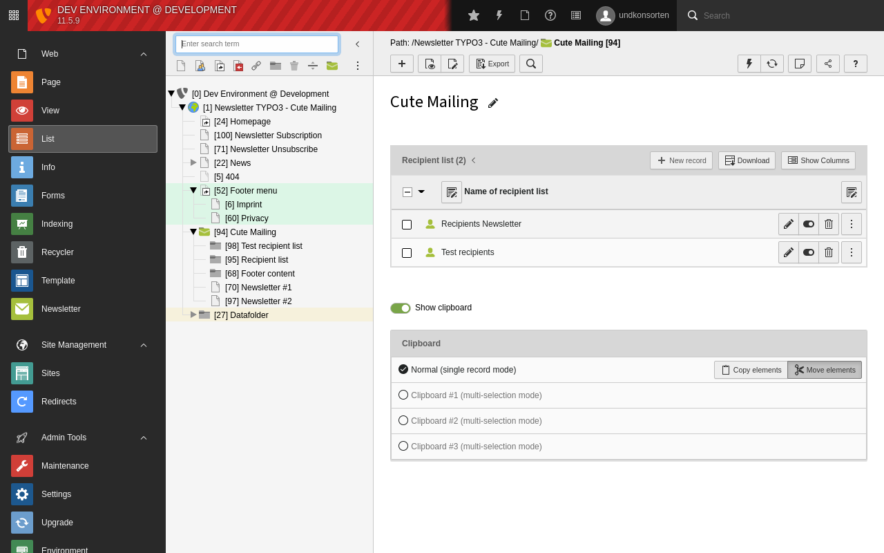 Add new Newsletter in backend