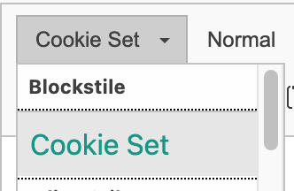 Style dropdown example