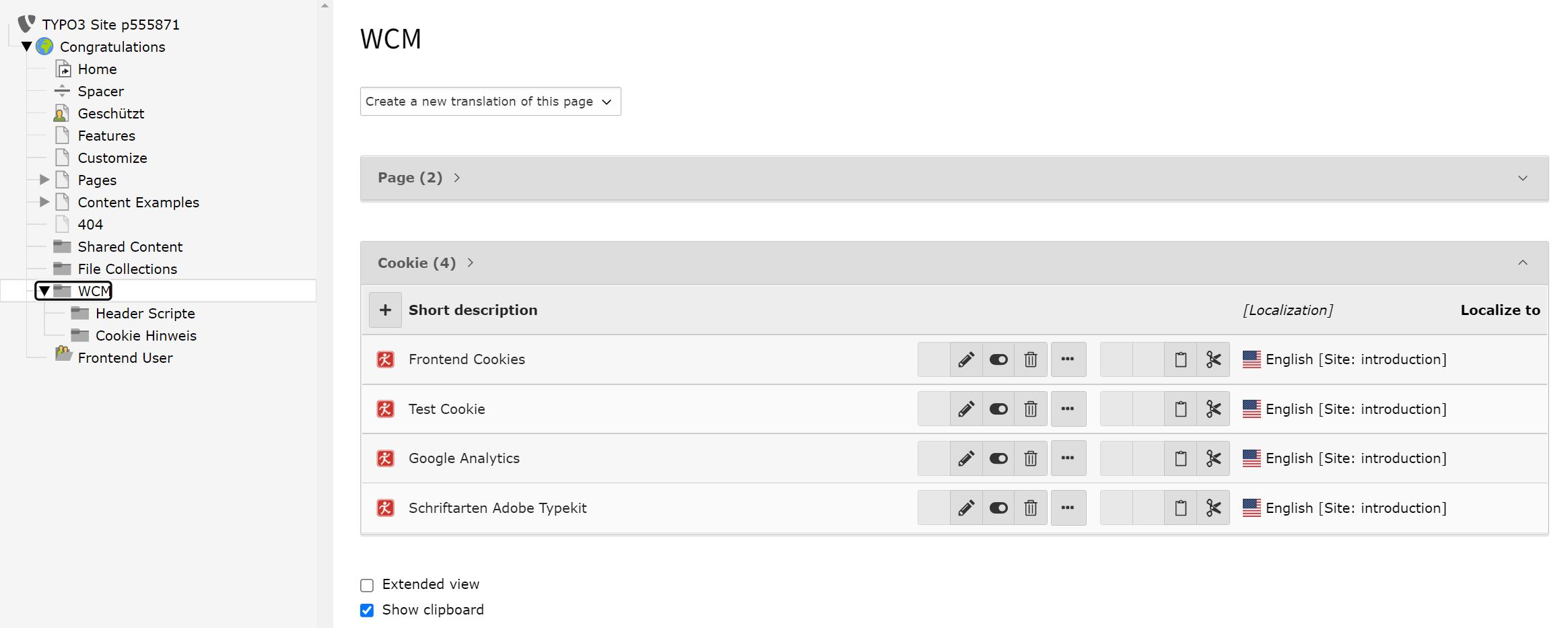 Edit Cookie information