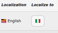 Start localization for a record with `Localize to` in the `Records Module`
