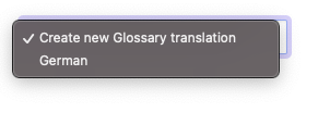 Possible translations based on source language EN