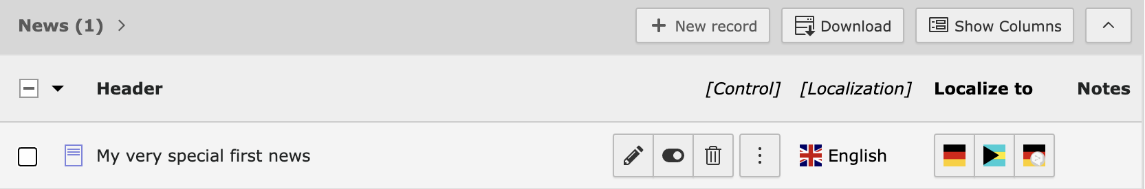 Translation button for tx_news, one language not available in DeepL