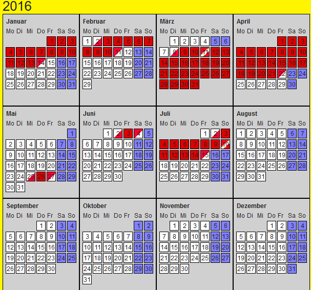 MultiRowCalendar