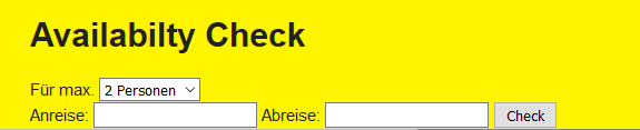 Availability form
