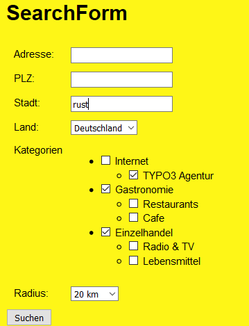 Search form