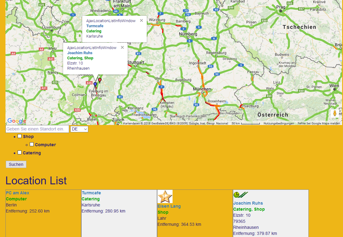 Ajax Search Result