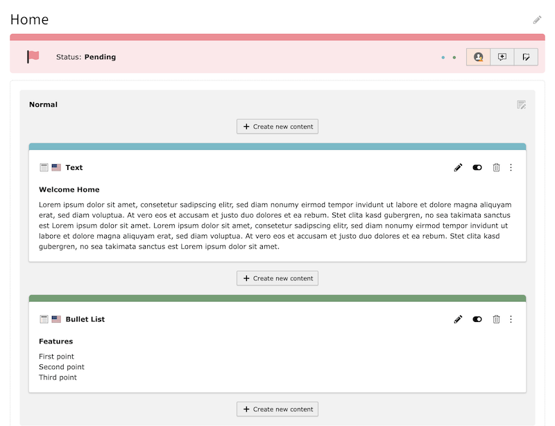 Content elements as additional records