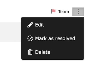Edit or delete comments of a record