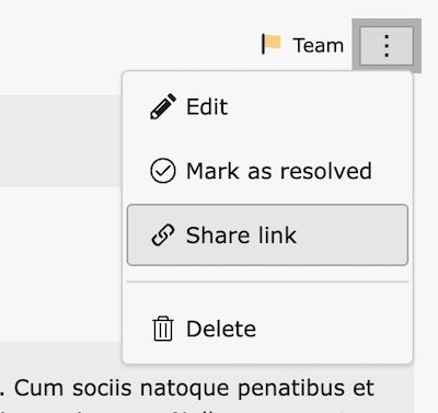 Share link for comments