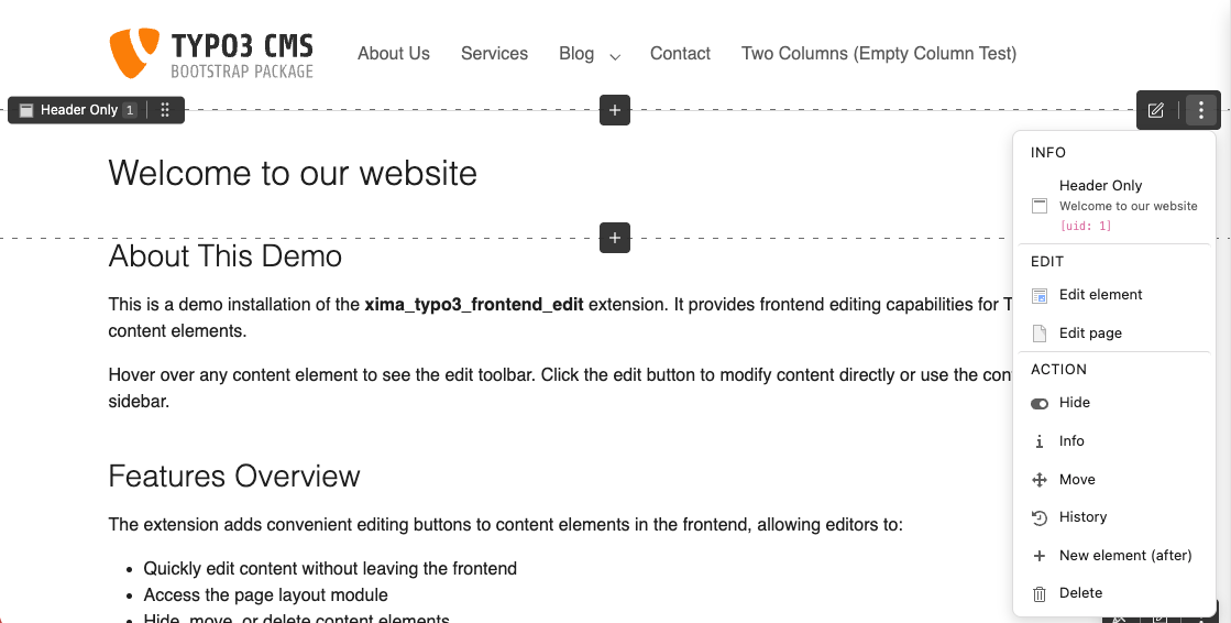 Edit Menu