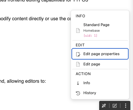 Toolbar Menu