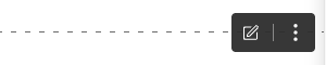 Edit button and content-type label shown when hovering a content element