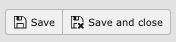 Frontend Edit Save and Close Button