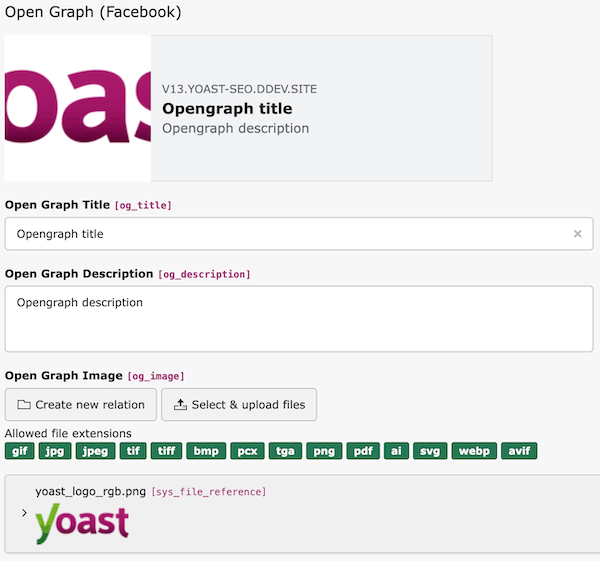Facebook / OpenGraph preview