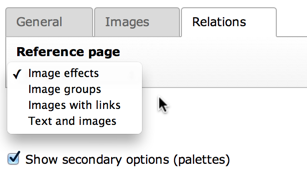 Page selector with restricted list