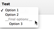 A simple selector box