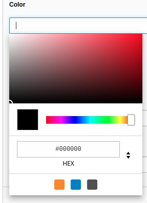Example of a color palette