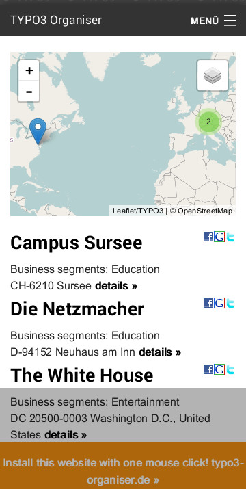 Leaflet with Openstreetmap (list-view)