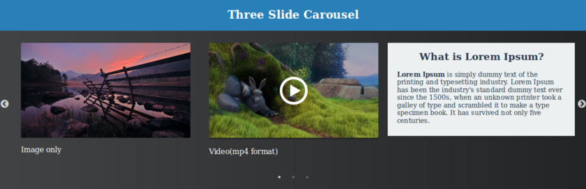 Three Slide Carousel