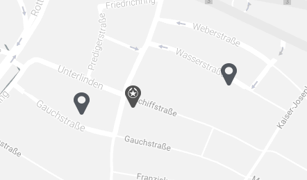 Example of using a custom marker image to highlight one location over others