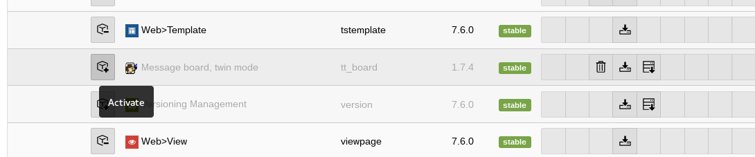 tt_board in the Extension Manager