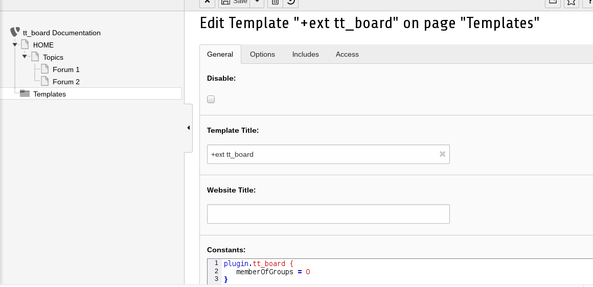create an extension template for tt_board